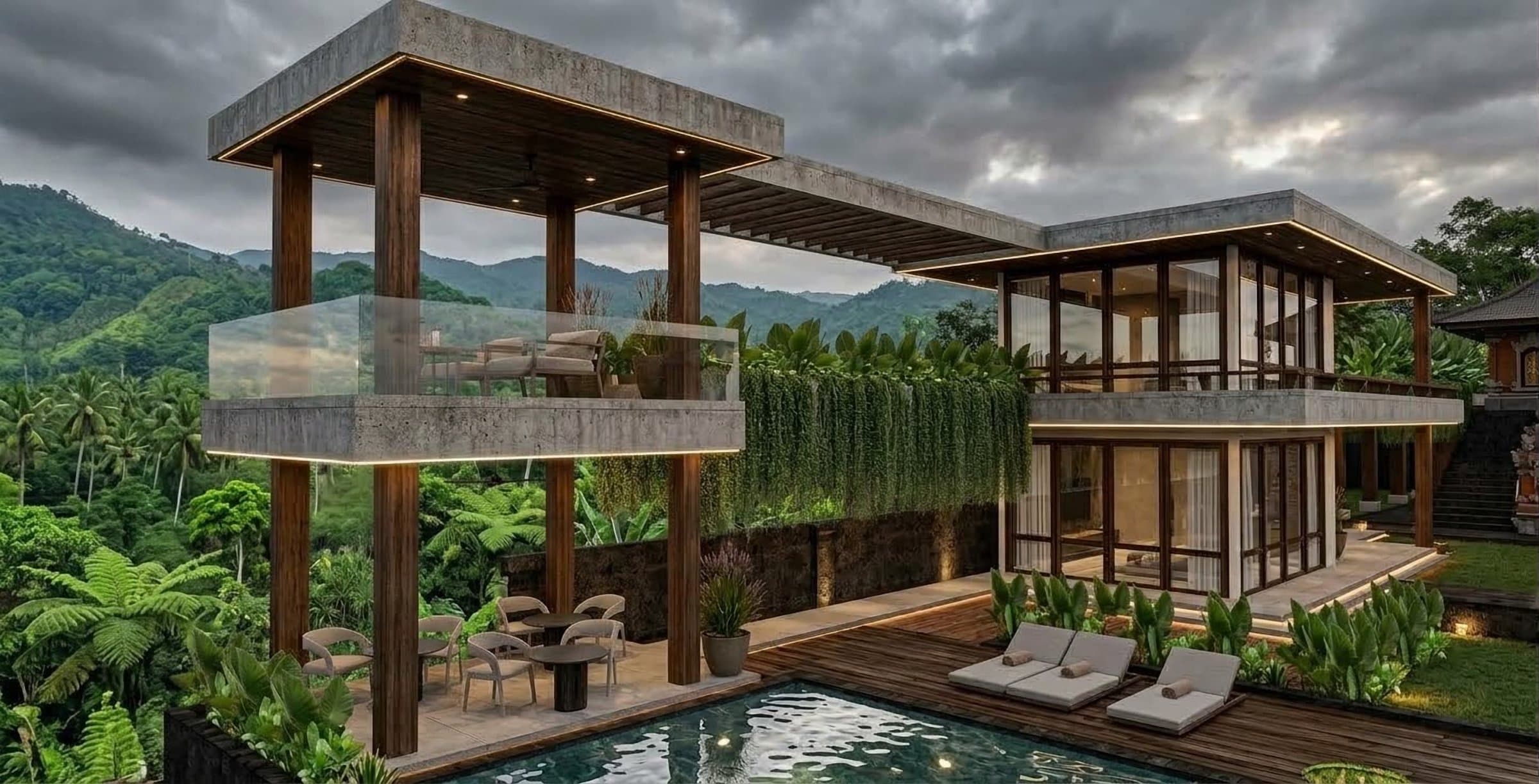 Jungle canopy villa: render